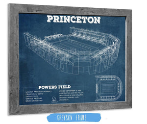 Cutler West Princeton Tigers Football Art - Vintage Powers Field Blueprint Wall Art