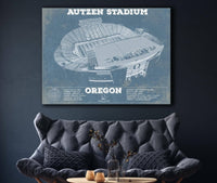 Cutler West College Football Collection Vintage Autzen Stadium - Oregon Ducks Football Print