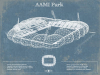 Cutler West 14" x 11" / Unframed AAMI Park Vintage Australia Rugby and Soccer Stadium Print 950525819-14"-x-11"37055