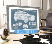 Cutler West Land Rover Collection 14" x 11" / Greyson Frame & Mat Land Rover Defender SVX Blueprint Vintage Auto Patent Print 845000209_75449