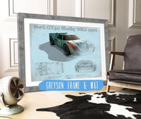 Cutler West Ford Collection 14" x 11" / Greyson Frame & Mat 1966 Ford GT40 Shelby MK2 Sports Car Print 933350121_16036