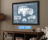 Cutler West Land Rover Collection 14" x 11" / Black Frame Land Rover Discovery 3 Blueprint Vintage Auto Patent Print 845000278_16491