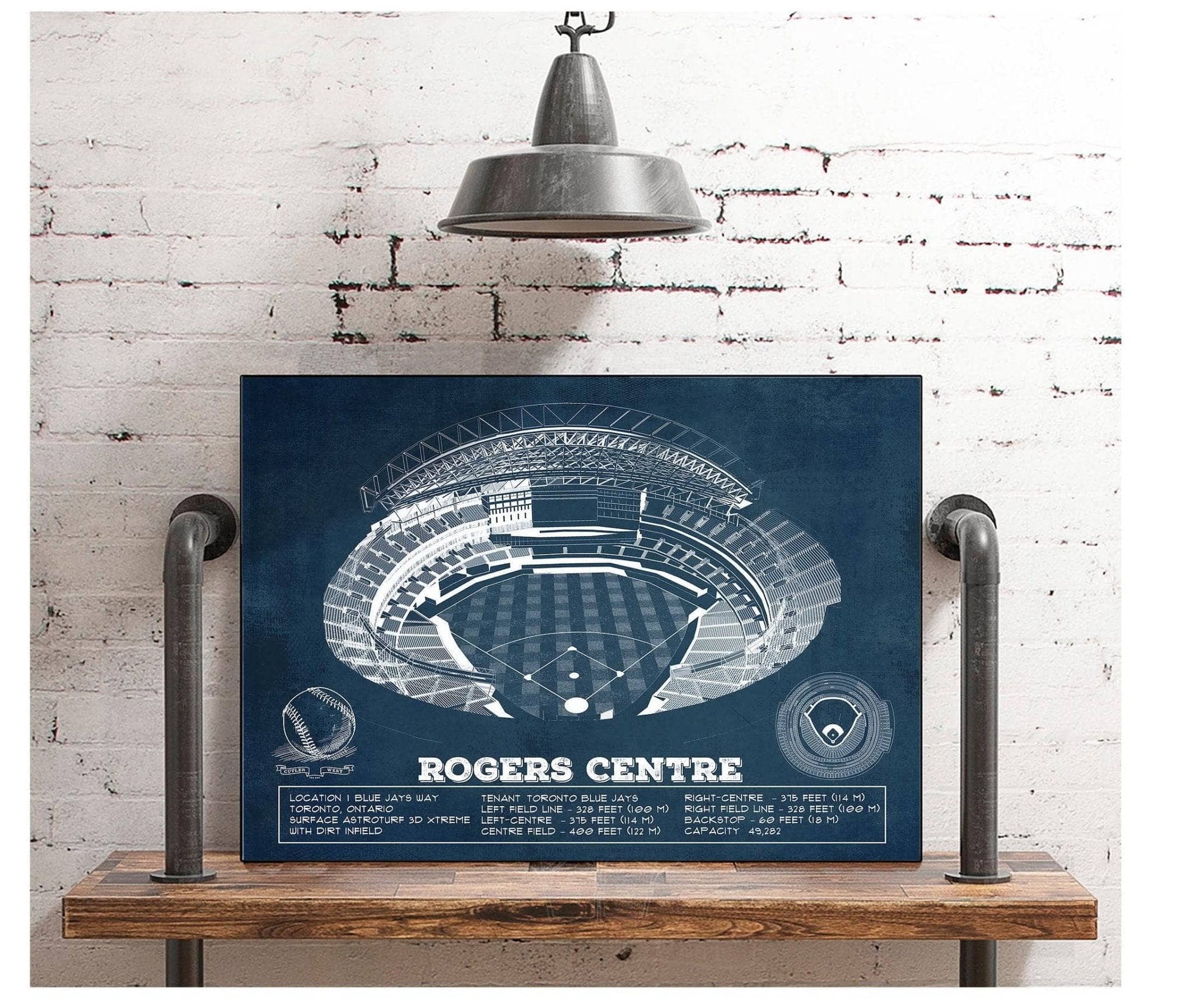 Toronto Blue Jays Rogers Centre Vintage Baseball Fan Print