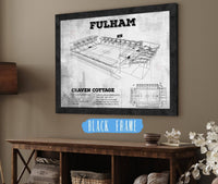 Cutler West Soccer Collection 14" x 11" / Black Frame Fulham Football Club Craven Cottage Vintage Soccer Print 737087842_66706
