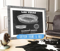 Cutler West Pro Football Collection 14" x 11" / Greyson Frame & Mat Las Vegas Raiders Allegiant Stadium Vintage Football Print 845000118-TOP