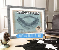 Cutler West 14" x 11" / Greyson Frame & Mat Wrigley Field Art - Chicago Cubs Baseball Print 635805674-14"-x-11"8253