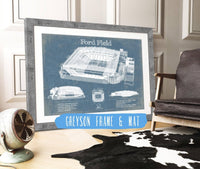 Cutler West Vehicle Collection 14" x 11" / Greyson Frame & Mat Ford Field - Detroit Lions NFL Vintage Football Print 933311125_54883
