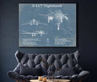 Cutler West Military Aircraft F-117 Nighthawk Military Aircraft Patent - Blueprint Military Wall Art