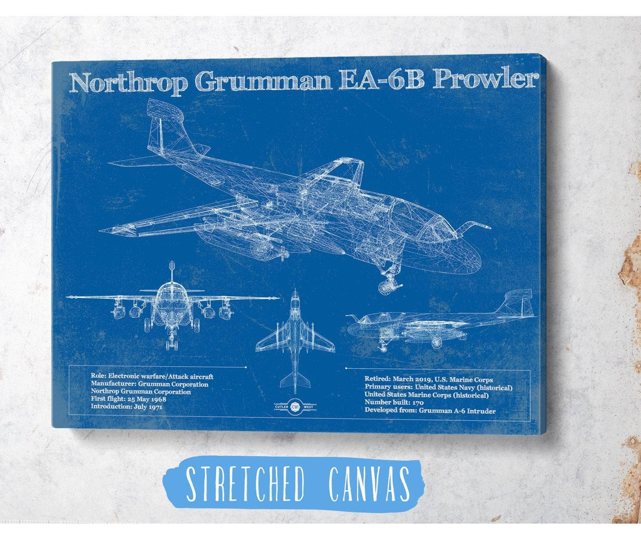 Northrop Grumman EA-6B Prowler Patent Blueprint Original Military