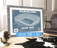 Cutler West Soccer Collection 14" x 11" / Greyson Frame & Mat Vintage FC Barcelona Camp Nou Stadium Soccer Print 704550612-14"-x-11"44983