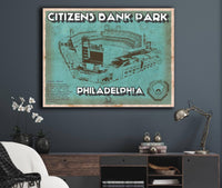 Cutler West Baseball Collection Philadelphia Phillies - Citizens Bank Park Vintage Baseball Print