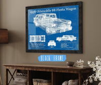 Cutler West Best Selling Collection 1958 Oldsmobile 88 Fiesta Wagon Vintage Blueprint Auto Print