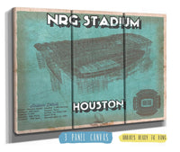Cutler West Pro Football Collection 48" x 32" / 3 Panel Canvas Wrap Houston Texans NRG Stadium Vintage Football Print 698624124_70675
