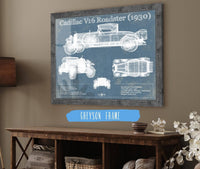 Cutler West Cadillac Collection Cadillac V16 Roadster (1930) Vintage Blueprint Auto Print