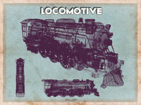 Cutler West Locomotive Vintage Train Print