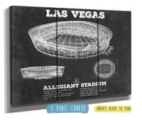 Cutler West Pro Football Collection 48" x 32" / 3 Panel Canvas Wrap Las Vegas Raiders Allegiant Stadium Vintage Football Print 845000118-TOP