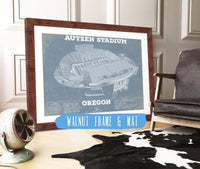 Cutler West College Football Collection 14" x 11" / Walnut Frame & Mat Vintage Autzen Stadium - Oregon Ducks Football Print 704763872-14"-x-11"35805