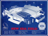 Cutler West Pro Football Collection 14" x 11" / Unframed New Era Field Buffalo Bills Team Color 698474966-TEAM_71681