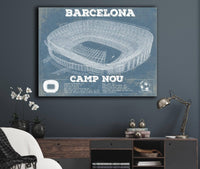 Cutler West Soccer Collection Vintage FC Barcelona Camp Nou Stadium Soccer Print