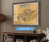 Cutler West Military Weapons Collection 14" x 11" / Greyson Frame Tiger I Vintage German Tank Military Print 715557733_25199