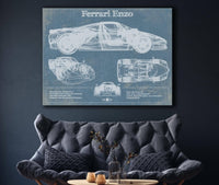 Cutler West Ferrari Enzo Blueprint Vintage Auto Print