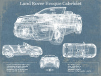 Cutler West Land Rover Collection 14" x 11" / Unframed Land Rover Evoque Cabriolet Blueprint Vintage Auto Print 833110069_9829