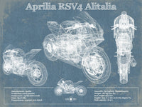 Cutler West 14" x 11" / Unframed Aprilia RSV4 Alitalia Blueprint Motorcycle Patent Print 874441204_36527