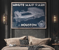 Cutler West Baseball Collection Houston Astros Minute Maid Park Team Color Vintage Baseball Fan Print