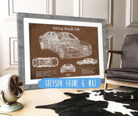 Cutler West Vehicle Collection 2014 Audi R8 Vintage Blueprint Auto Print