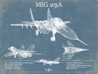 Cutler West Military Aircraft 14" x 11" / Unframed MiG 29A Patent Blueprint Original Design Russian Jet Wall Art 833447939_73859