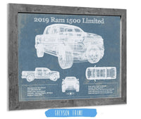 Cutler West Vehicle Collection 2019 Ram 1500 Limited Vintage Blueprint Auto Print