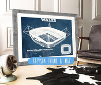 Cutler West Wales Rugby - Vintage Millenium Principality Stadium Print