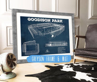 Cutler West Soccer Collection 14" x 11" / Greyson Frame & Mat Everton Football Club - Vintage Goodison Park Soccer Print 722908504-TOP