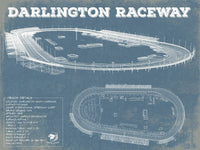 Cutler West Racetrack Collection 14" x 11" / Unframed Darlington Raceway Blueprint NASCAR Race Track Print 731939862_55997