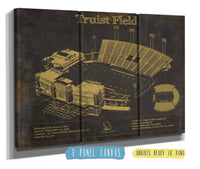 Cutler West College Football Collection 48" x 32" / 3 Panel Canvas Wrap Wake Forest Football Art - Truist Field Vintage Wall Art 9356298441-48"-x-32"7503