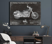 Cutler West Harley-Davidson Street 750 2018 Motorcycle Patent Print