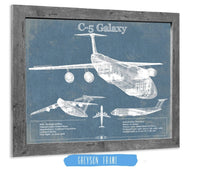 Cutler West Best Selling Collection Lockheed C-5 Galaxy Vintage Aviation Blueprint Military Print