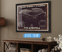 Cutler West 14" x 11" / Black Frame Philadelphia Union F.C. -  Vintage Talen Energy Stadium MLS Soccer Print 714249888-14"-x-11"69306