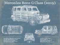 Cutler West Mercedes Benz Collection 14" x 11" / Unframed Mercedes-Benz G-Class (2019) Vintage Blueprint Auto Print 845000200_72605