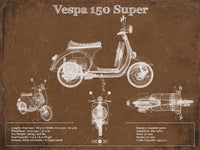 Cutler West 14" x 11" / Unframed Vintage Vespa 150 VBC Scooter Patent Print 933350083-14"-x-11"29598