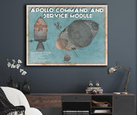 Cutler West SciFi, Fantasy, and Space Apollo command and service module NASA Aviation Space Print
