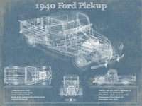Cutler West Ford Collection 14" x 11" / Unframed 1940 Ford Pickup Vintage Blueprint Auto Print 933311093_15632