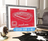 Cutler West Soccer Collection 14" x 11" / Greyson Frame & Mat Bayern Munich FC Vintage Allianz Arena Soccer Team Color Print 736760088_50659