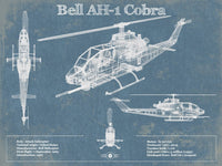 Cutler West Military Aircraft 14" x 11" / Unframed Bell AH-1 HueyCobra/Cobra Vintage Original Blueprint Military Print 889336195_50255