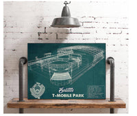 Cutler West Baseball Collection Seattle Mariners T- Mobile Park Vintage Baseball Frame Print 2019