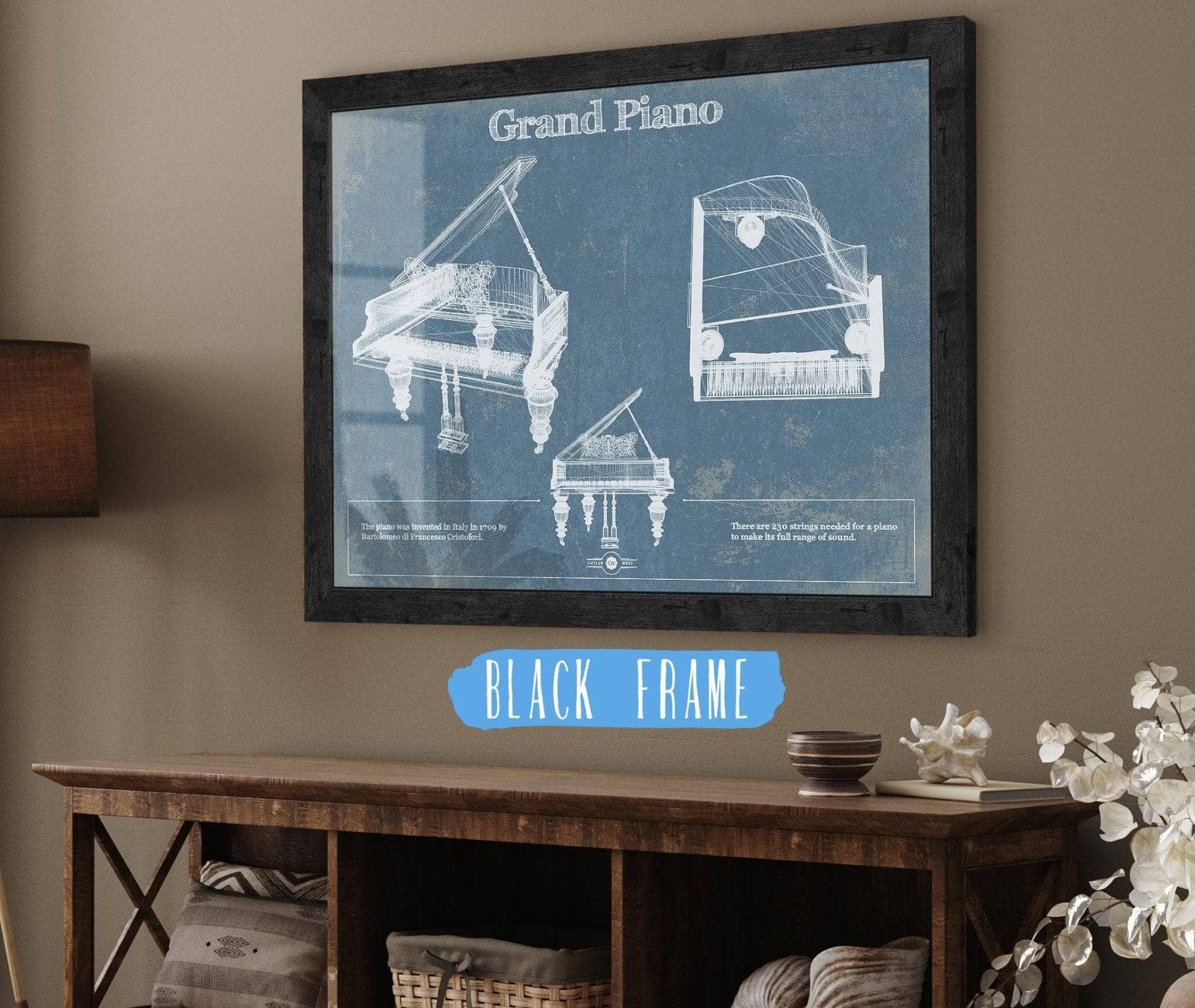 Cutler West Grand Piano Blueprint