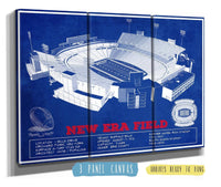 Cutler West Pro Football Collection 48" x 32" / 3 Panel Canvas Wrap New Era Field Buffalo Bills Team Color 698474966-TEAM_71731