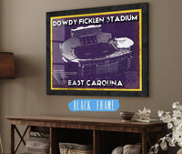 Cutler West College Football Collection 14" x 11" / Black Frame East Carolina Pirates - Dowdy–Ficklen Stadium Vintage Blueprint Wall Art 727771075_60948