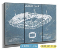 Cutler West Soccer Collection 48" x 32" / 3 Panel Canvas Wrap AAMI Park Vintage Australia Rugby and Soccer Stadium Print 950525819_37105