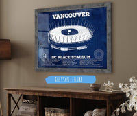 Cutler West Soccer Collection Vancouver Whitecaps - Vintage BC Place Stadium MLS Soccer Print